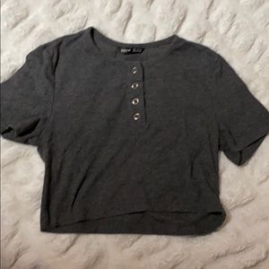 Grey crop top